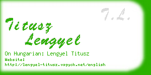 titusz lengyel business card